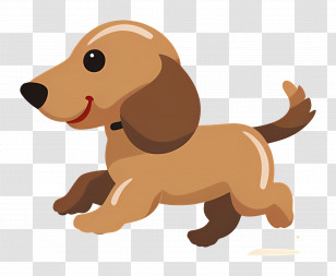 Animated Dog - Smiling Cartoon Dachshund Illustration Transparent PNG