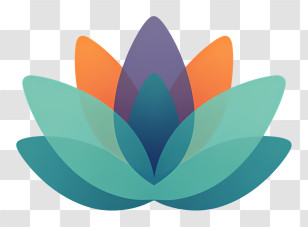 Relax Logo - Multi-Color Lotus Wellness Icon Transparent PNG