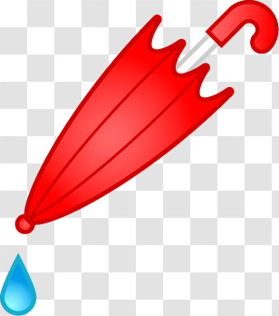 Icon - Red Umbrella With Water Drop Illustration Transparent PNG