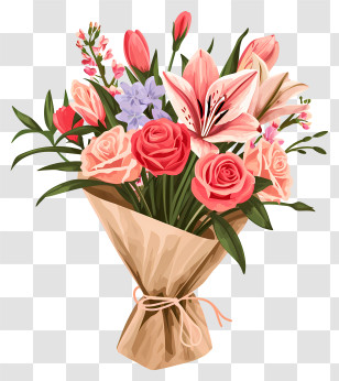 Floral Delivery - Beautiful Flower Bouquet For Special Occasions Transparent PNG