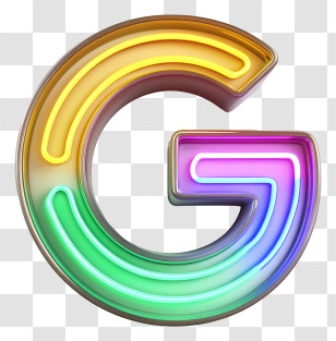 Google Logo - Colorful Neon G Transparent PNG