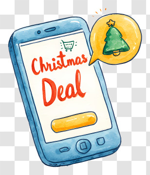 Mobile Phone Showing Christmas Deal - Christmas Deal Mobile Promo Transparent PNG
