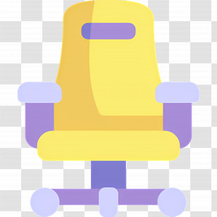 Gaming Chair - Yellow Office Chair For Comfortable Seating Transparent PNG