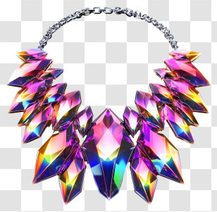 Necklace Jewelry - Colorful Statement Necklace Transparent PNG