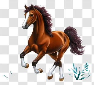 Horse Running - Majestic Running Horse Transparent PNG