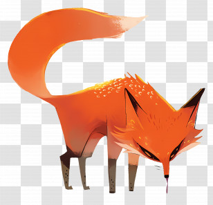 Red Fox - Orange Fox Illustration Transparent PNG