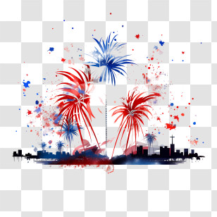 Costa Rica Independence Day - Colorful Fireworks Celebration Transparent PNG