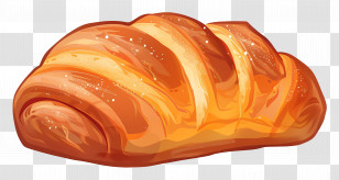 Brioche - Golden Croissant Illustration Transparent PNG