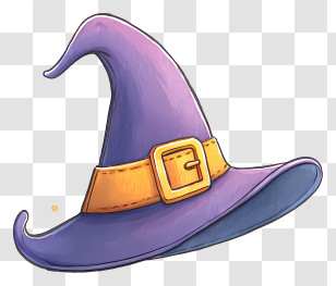 Watercolor Witch Hat - Purple Witch Hat Transparent PNG