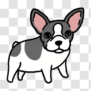 French Bulldog - Cute French Bulldog Cartoon Transparent PNG