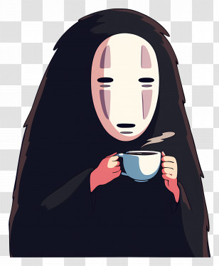 Spirited Away - Animated Character Holding A Cup Transparent PNG