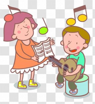 Boy Cartoon Illustration - Watercolor - Singing Transparent PNG