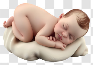 Newborn - Sleeping Baby On Soft Blanket Illustration Transparent PNG
