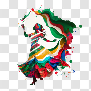 Cinco De Mayo
 - Colorful Dancing Silhouette Transparent PNG