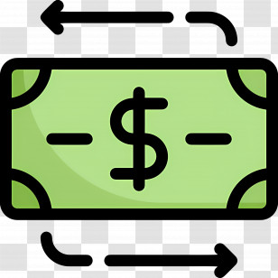 Investment Flow - Dollar Bill With Arrows Transparent PNG