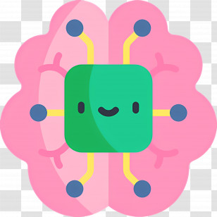 Artificial Intelligence - AI Brain Icon Transparent PNG