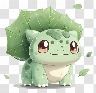 Bulbasaur - Bulbasaur With Leaf Cartoon Illustration Transparent PNG
