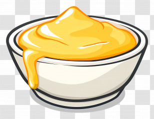 Cheese Sauce - Bowl Of Yellow Sauce For Meal Preparation Transparent PNG