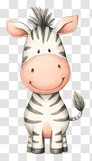 Cute Funny Zebra - Cute Cartoon Zebra Transparent PNG