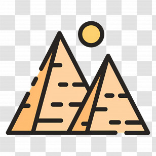 Pyramid - Pyramid With Sun Icon For Travel Inspirations Transparent PNG