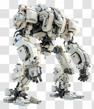 Concept Mech - High-Tech Robotic Machine In White Design Transparent PNG
