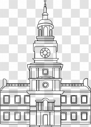 Independence Hall City Clip Art - Building - Vector Transparent PNG