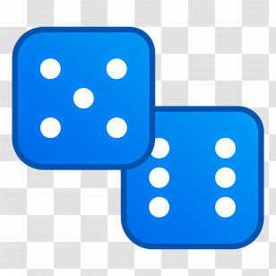 Casino Dice - Blue Dice For Gaming Fun Transparent PNG