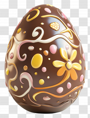 Easter Chocolate - Artistic Easter Egg Transparent PNG