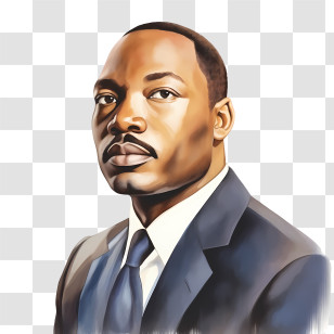 Martin Luther King - Illustration Of A Man In Formal Attire Transparent PNG