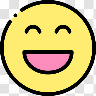 Laugh Emoji - Smiling Yellow Emoji Face Transparent PNG
