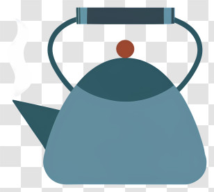Blue Teakettle - Blue Minimalist Kettle Design For Modern Kitchens Transparent PNG