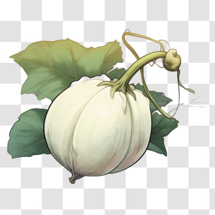 Winter Melon - White Pumpkin Illustration Transparent PNG