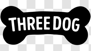 Three Dog Bakery Logo - THREE DOG Bone-Shaped Logo Transparent PNG