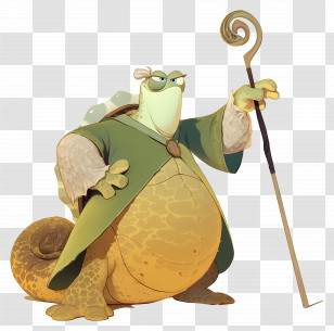 Cartoon Character - Cartoon Snail Wizard With Staff Transparent PNG