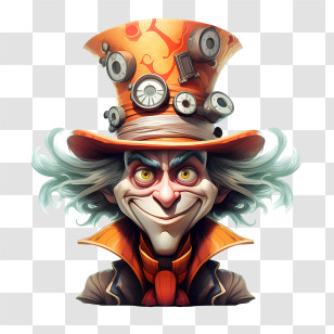 Mad Hatter Day - Mad Hatter Character Illustration Transparent PNG