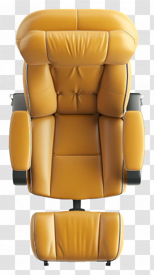 Chair Top View - Yellow Comfortable Chair Transparent PNG
