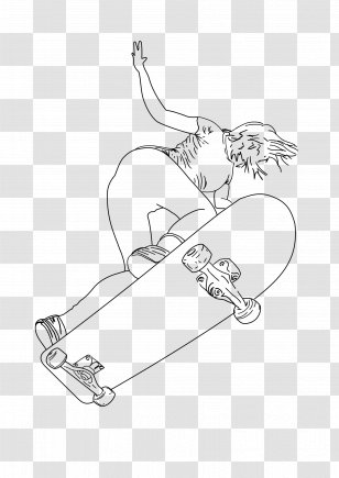 Drawing Longboard Skateboarding Inline Skating - Finger Transparent PNG