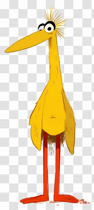Big Bird - Cartoon Yellow Bird Transparent PNG