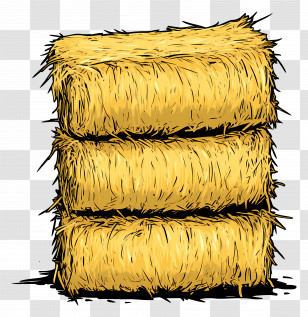 Stack Of Hay - Rustic Stack Of Hay Bales Transparent PNG