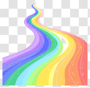 Path - Curved Pastel Rainbow Pathway Transparent PNG