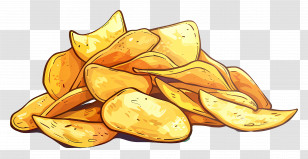 Chips - Crispy Potato Chips Illustration Transparent PNG