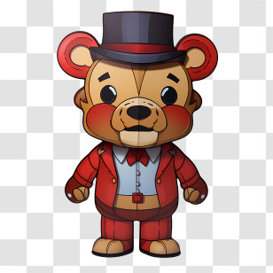 Toy Freddy - Cute Bear Character In A Suit Transparent PNG