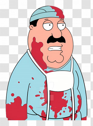 Dr Elmer Hartman - Cartoon Doctor With Blood Transparent PNG