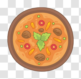 Food - Vegetable Curry With Garnishes Transparent PNG