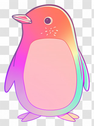 Christmas Penguin - Colorful Doodle Penguin Transparent PNG