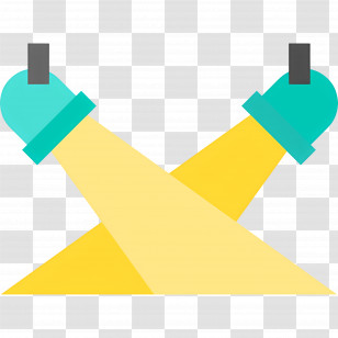 Spot Light - Yellow Spotlights On Stage Transparent PNG