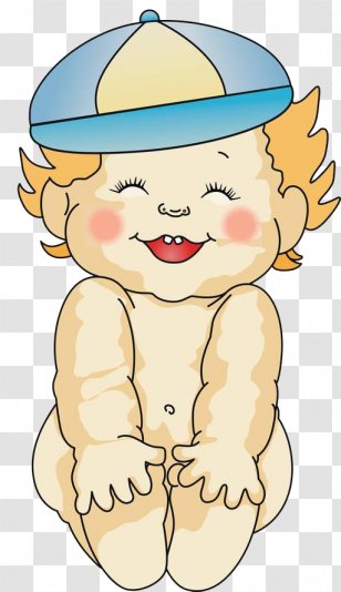 Infant Laughter Child Illustration - Heart - Blue Hat Baby Laugh Transparent PNG