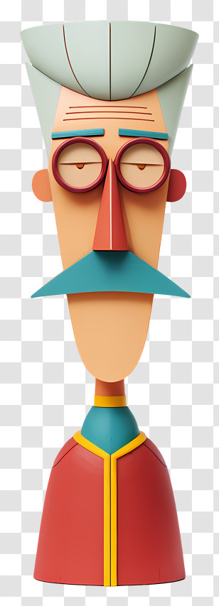 Cartoon Man - Cartoon Scientist With Glasses Transparent PNG