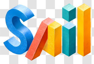Sail Logo - Playful Colorful 3D Letters Logo Transparent PNG