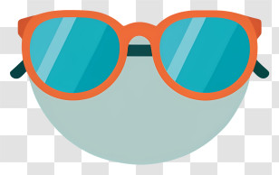 Glasses With Orange Lenses - Cool Sunglasses With Orange Frame Transparent PNG
